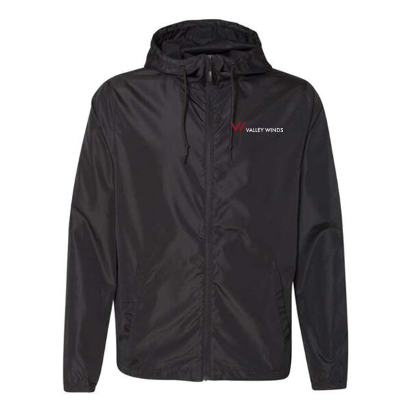 Independent Trading Co Mens Lightweight Windbreaker Full Zip Jacket - Embroidered Logo Thumbnail