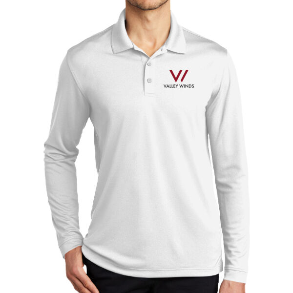 Port Authority Dry Zone UV Micro Mesh Long Sleeve Polo - Embroidered Logo Thumbnail